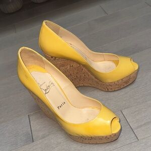 Christian Louboutin Sunny Yellow Wedges